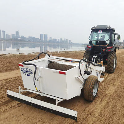 Larghezza di pulizia 1400 mm Vibrating Screen Beach Cleaning Machine per la rimozione dei detriti