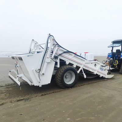 Velocità massima di guida 15 km/h trattore rimorchiato spazzino spiaggia per la pulizia di sabbia secca e umida